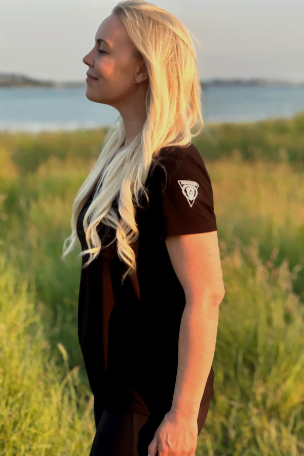 Dame T-shirt Bamboo sort - Billede 3