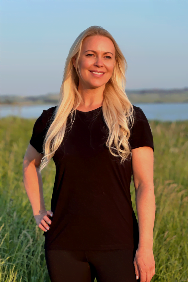 Dame T-shirt Bamboo sort - Billede 2