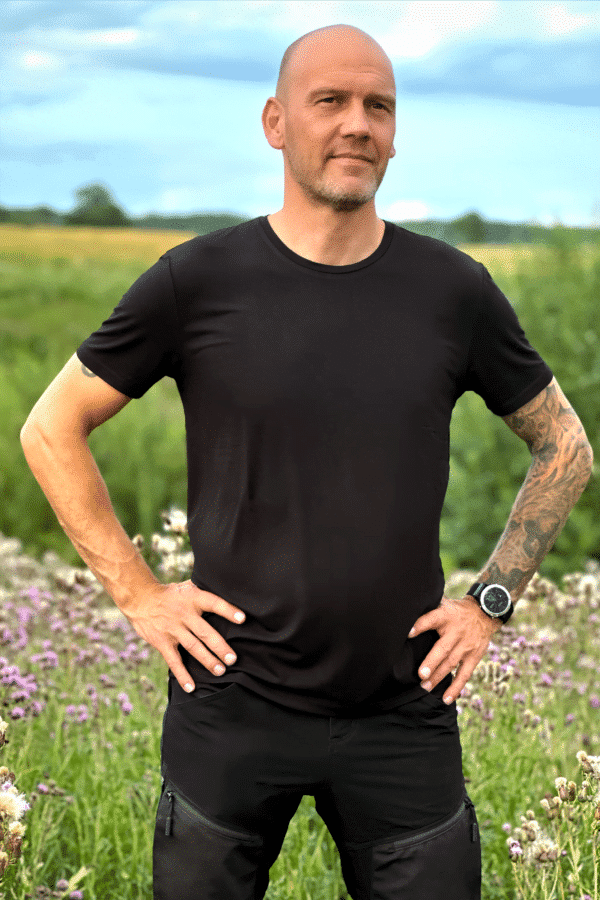 Herre T-shirt Bamboo sort - Billede 2